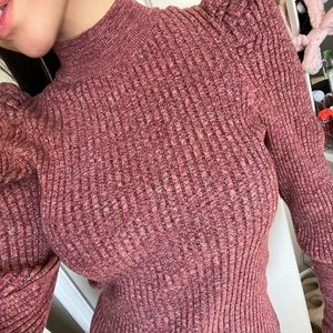 NWOT who what wear burgundy sweater XS.